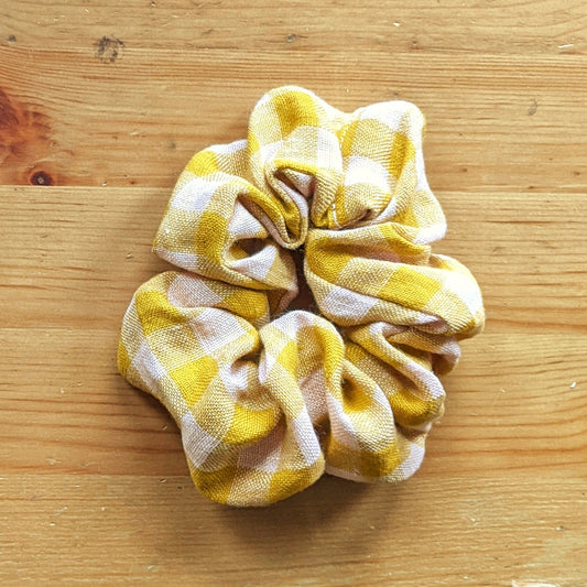 Pink and Yellow Gingham Scrunchie Bundle - Zenzero Clothing