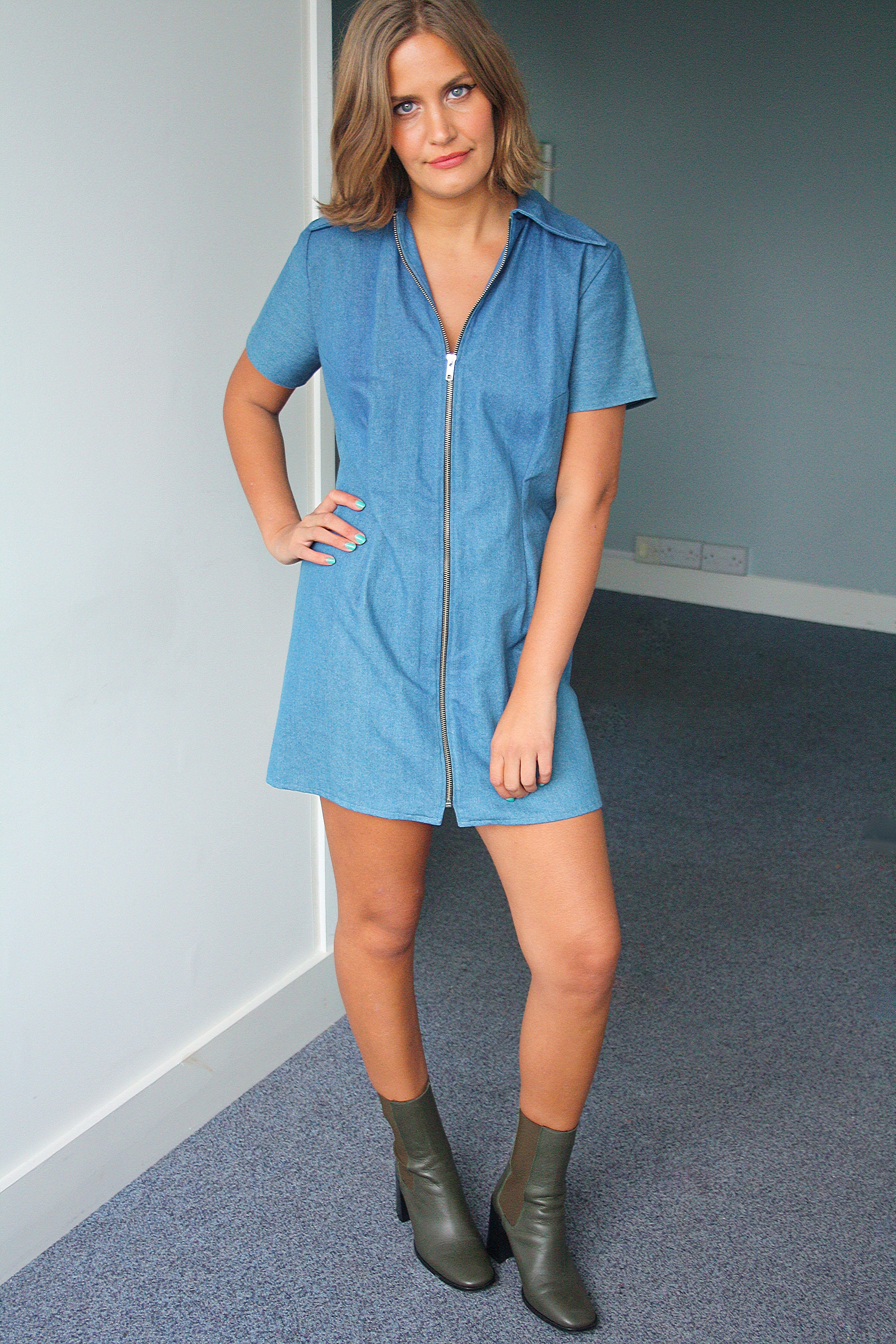 70s sales jean dress